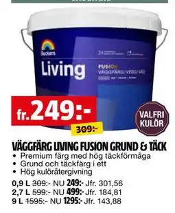 Bauhaus VÄGGFÄRG LIVING FUSION GRUND & TÄCK erbjuda