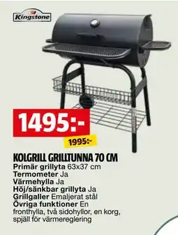 Bauhaus KOLGRILL GRILLTUNNA 70 CM erbjuda