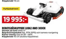 Bauhaus ROBOTGRÄSKLIPPARE LUBA2 AWD 3000X erbjuda