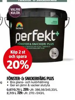 Bauhaus FÖNSTER- & SNICKERIFÄRG PLUS erbjuda