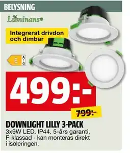 Bauhaus DOWNLIGHT LILLY 3-PACK erbjuda