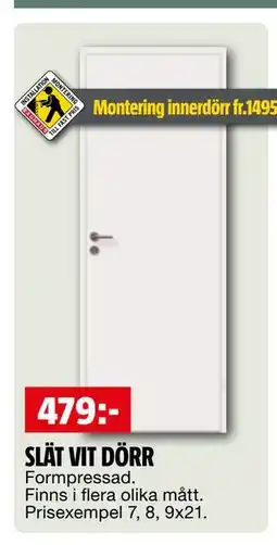 Bauhaus SLÄT VIT DÖRR erbjuda