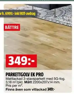 Bauhaus PARKETTGOLV EK PRO erbjuda