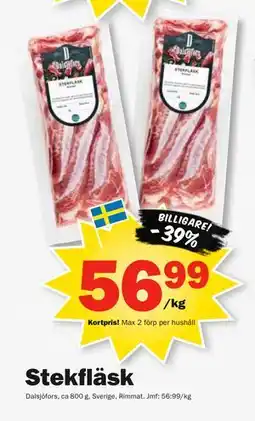 Pekås Stekfläsk, Medlemspris erbjuda