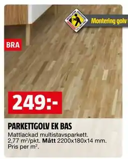 Bauhaus PARKETTGOLV EK BAS erbjuda