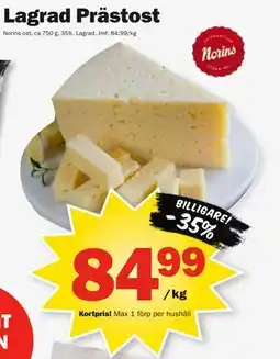 Pekås Lagrad Prästost, Medlemspris erbjuda