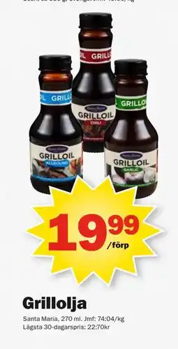 Pekås Grillolja erbjuda