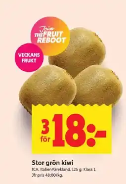 ICA Kvantum Stor grön kiwi erbjuda