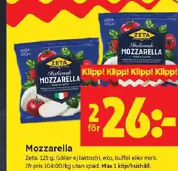 ICA Kvantum Mozzarella erbjuda