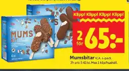 ICA Kvantum Mumsbitar ICA. erbjuda