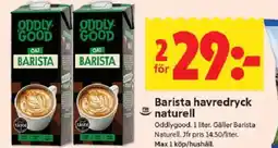 ICA Kvantum Barista havredryck naturell erbjuda