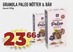 Prisma Mat Garant Granola paleo nötter & bär erbjuda