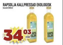 Prisma Mat Garant Rapsolja kallpressad ekologisk erbjuda