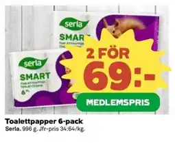 Stora Coop SERLA Toalettpapper 6-pack erbjuda