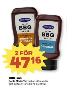 Stora Coop SANTA MARIA BBQ-sås erbjuda