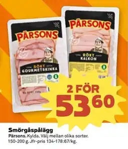 Stora Coop PÄRSONS Smörgåspålägg erbjuda