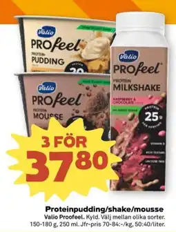 Stora Coop VALIO PROOFEEL Proteinpudding/shake/mousse erbjuda