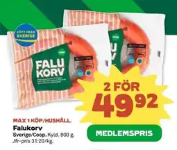 Stora Coop Falukorv erbjuda