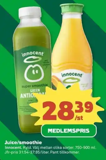 Stora Coop INNOCENT Juice/smoothie erbjuda