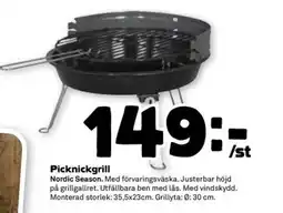 Stora Coop NORDIC SEASON Picknickgrill erbjuda
