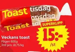 Nya Pulsen PÅGEN Veckans toast erbjuda