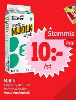 Nya Pulsen KLÖVER Mjölk erbjuda