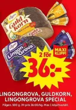 ICA Supermarket PÅGEN Lingongrova, guldkorn, lingongrova special erbjuda