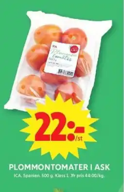 ICA Supermarket ICA Plommontomater i ask erbjuda