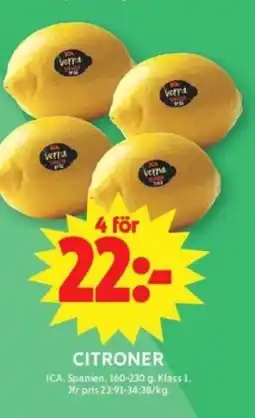 ICA Supermarket ICA Citroner erbjuda