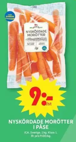 ICA Supermarket ICA Nyskördade morötter i påse erbjuda