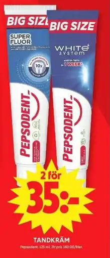 ICA Supermarket PEPSODENT Tandkräm erbjuda