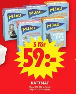 ICA Supermarket MJAU Kattmat erbjuda