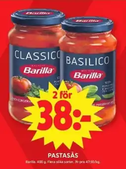 ICA Supermarket BARILLA Pastasås erbjuda