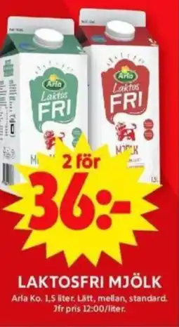 ICA Supermarket ARLA Laktosfri mjölk erbjuda