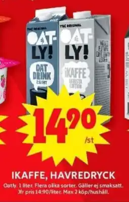 ICA Supermarket OATLY Ikaffe, havredryck erbjuda