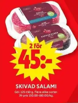 ICA Supermarket GÖL Skivad salami erbjuda