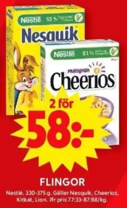 ICA Supermarket NESTLÉ Flingor erbjuda