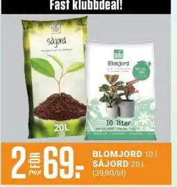 ÖoB BLOMJORD 10 l, SÅJORD 20 l erbjuda