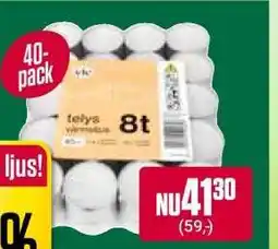 ÖoB Telys Värmeljus 8t erbjuda