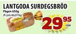 Matvärlden Tensta LANTGODA SURDEGSBRÖD erbjuda