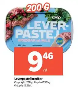 Coop Extra Leverpastej bredbar erbjuda