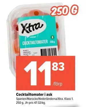Coop Extra Cocktailtomater i ask erbjuda