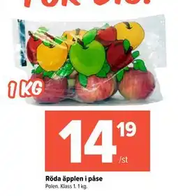 Coop Extra Röda äpplen i påse erbjuda