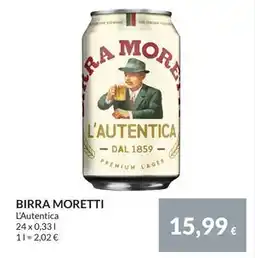 Nielsen Discount BIRRA MORETTI, EUR 15.99 erbjuda