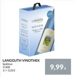 Nielsen Discount LANGGUTH VINOTHEK, EUR 9.99 erbjuda