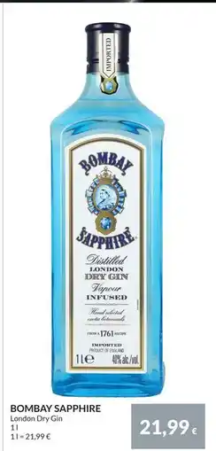 Nielsen Discount BOMBAY SAPPHIRE, EUR 21.99 erbjuda