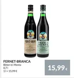 Nielsen Discount FERNET-BRANCA, EUR 15.99 erbjuda