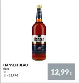 Nielsen Discount HANSEN BLAU, EUR 12.99 erbjuda