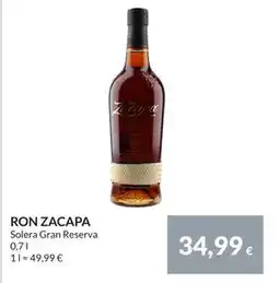 Nielsen Discount RON ZACAPA, EUR 34.99 erbjuda
