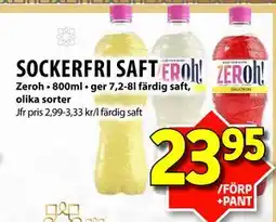 Matvärlden Tensta SOCKERFRI SAFT erbjuda